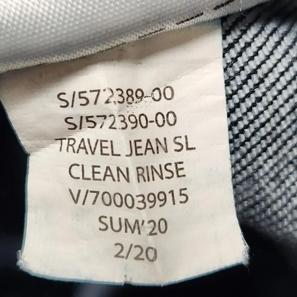 Banana Republic Travel Jean SL Jeans Mens 34x30 Blue Slim Straight Actual 34x29