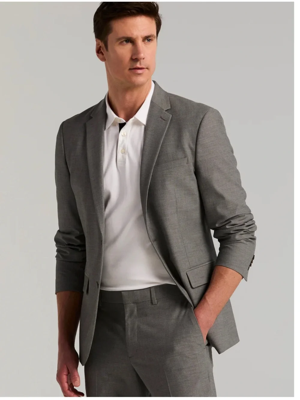 Perry Ellis Gray Two-Piece Men's Suit