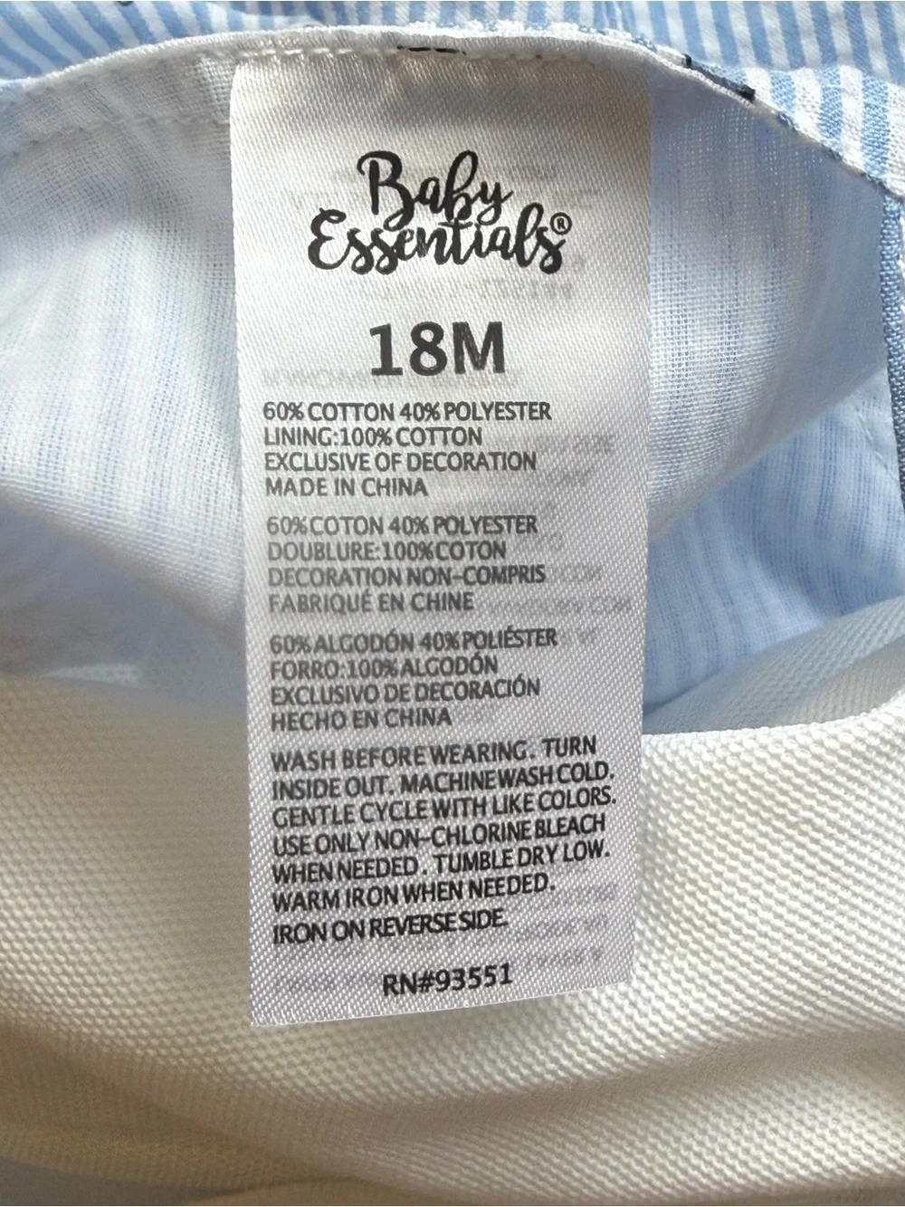 Baby Essentials new size