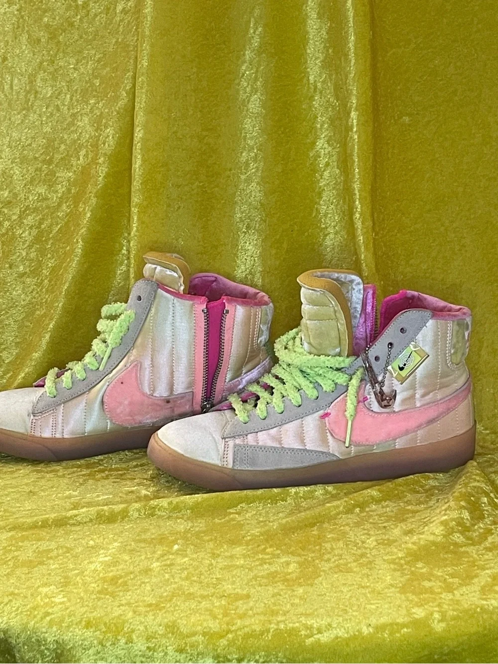 Nike Mid Tops “Pink limeade”
