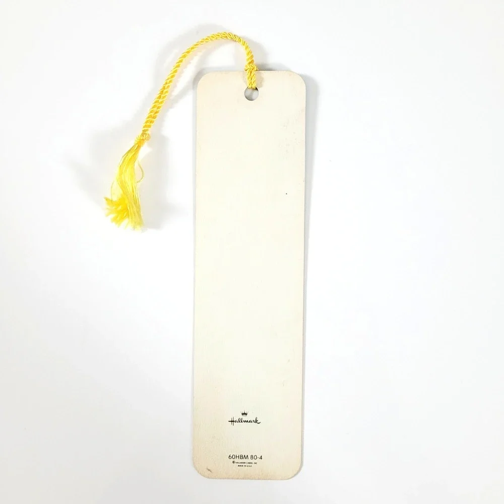Vintage 80s Pussycats tassel Bookmark- White Kittens- Hallmark Cards- 60HBM 80-4