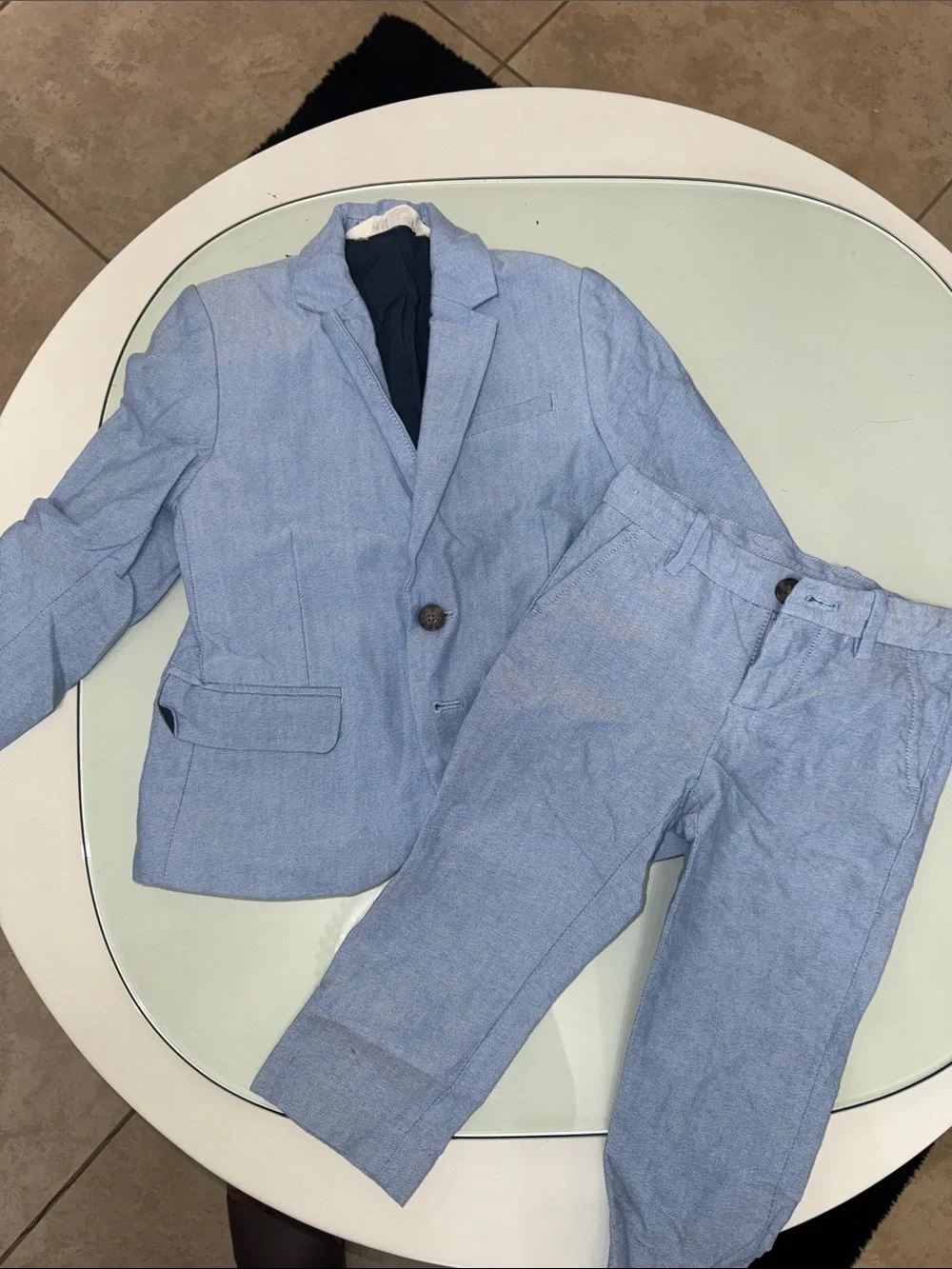 Light Blue Boys' Suit Blazer and Pants Set