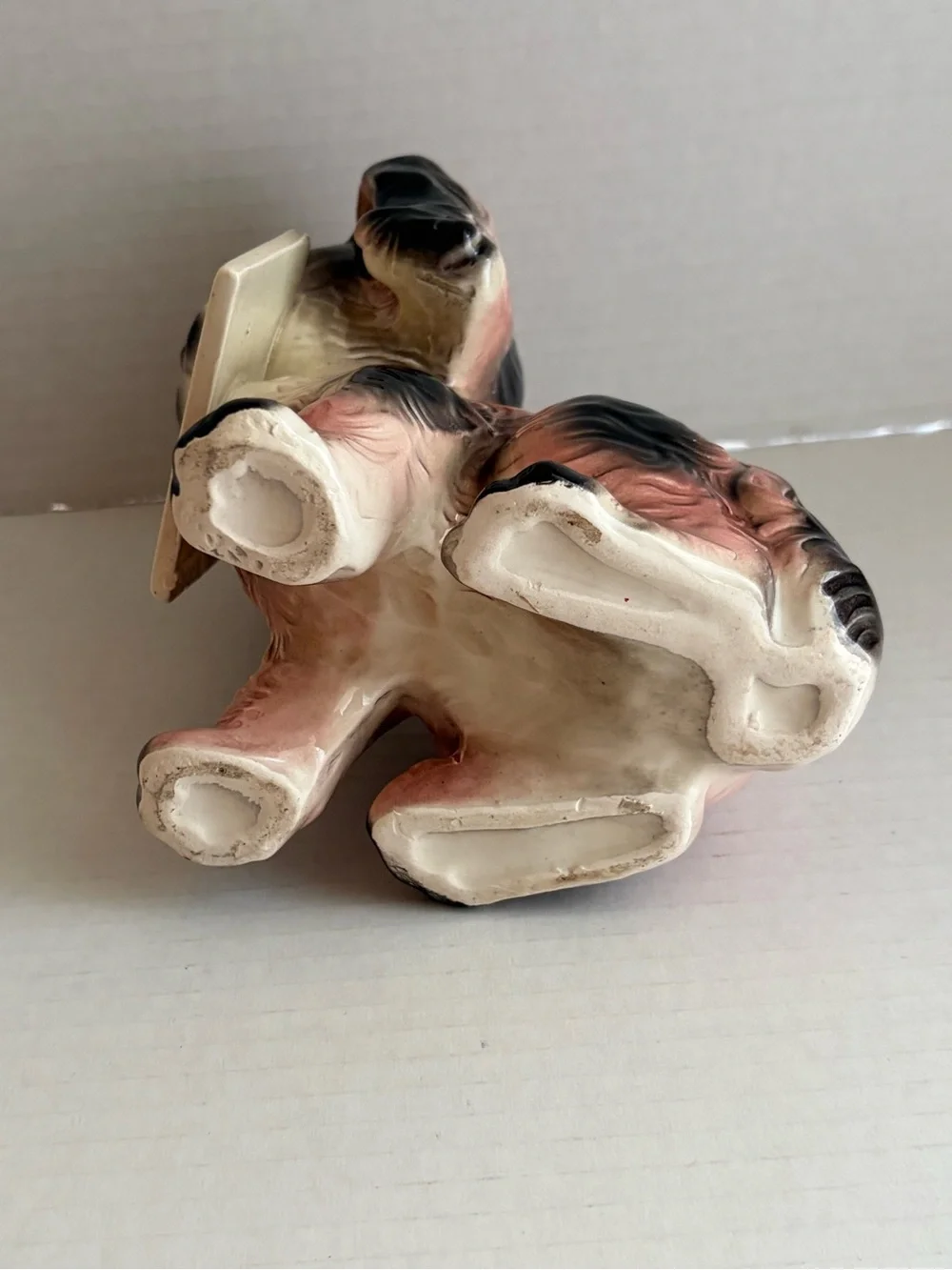 Vintage Ceramic Dog planter  'A Speedy Recovery'