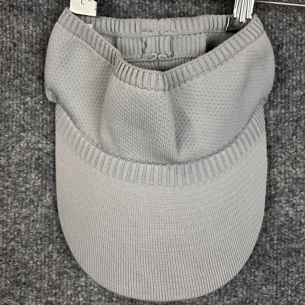 NEW Anthropologie Visor Womens OS Grey  Knit Sun Hat Stretch Headband