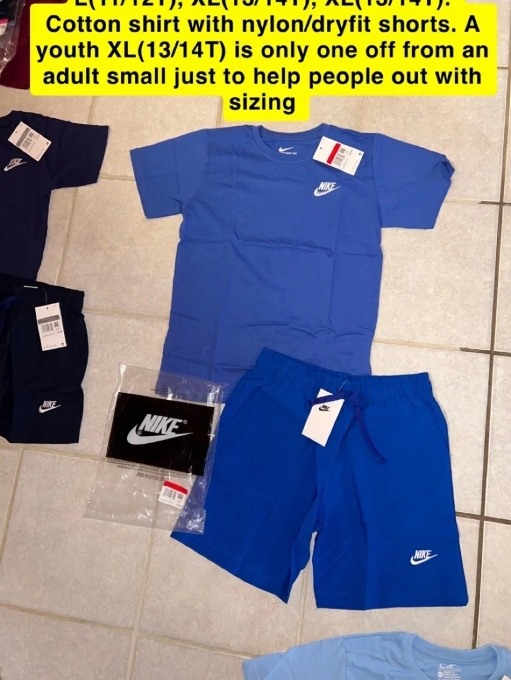 Kids Nike short/shirt set youth XL