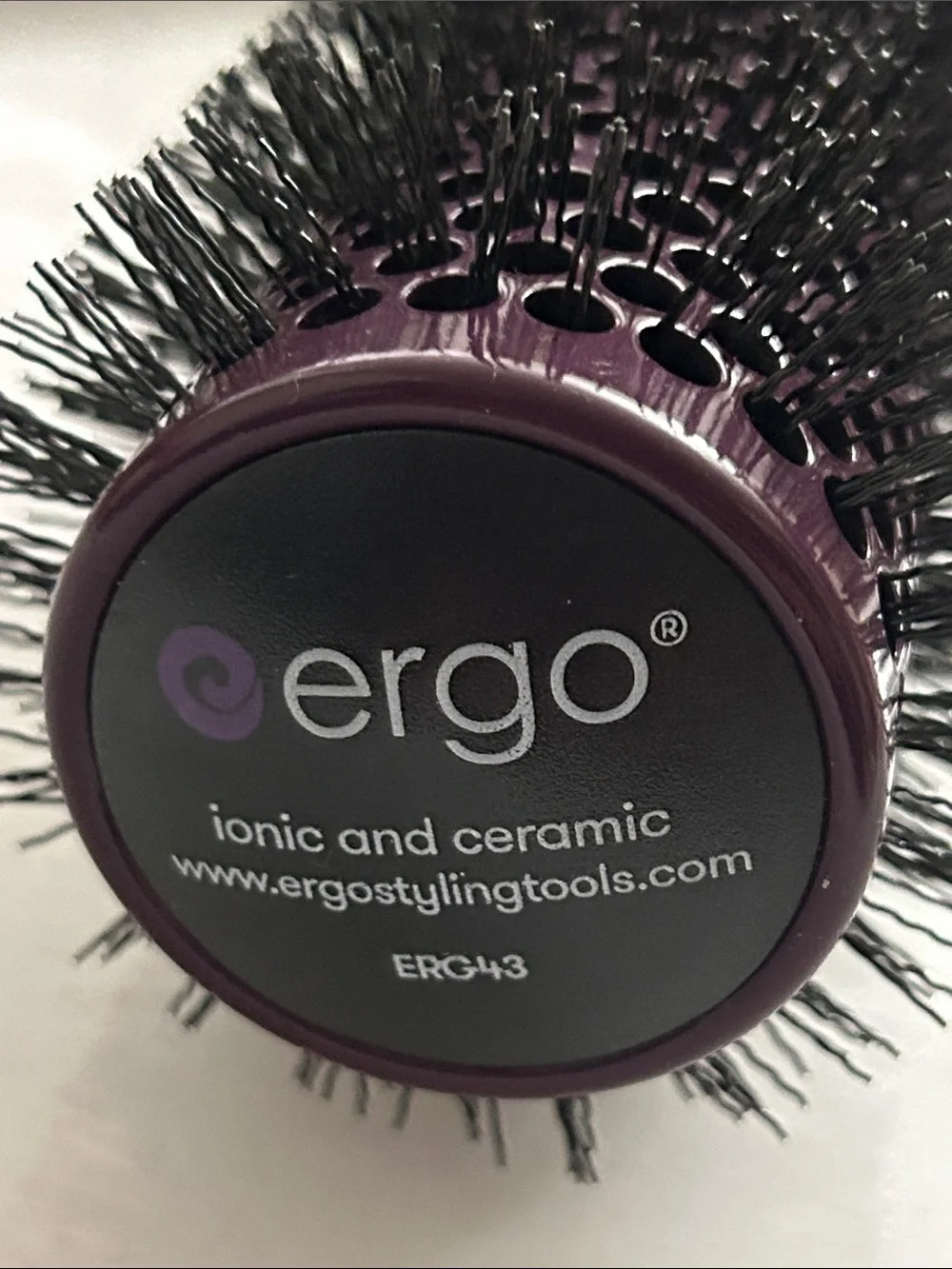 Ergo Ionic and ceramic round hair brush ERG43 Super Gentle, new without box