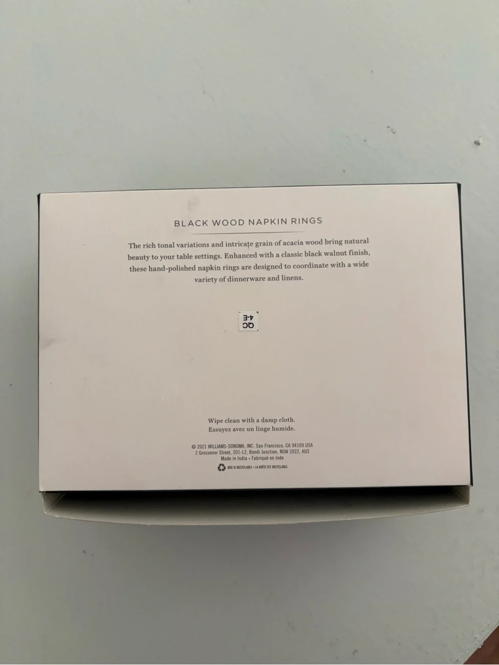 Williams Sonoma new box
