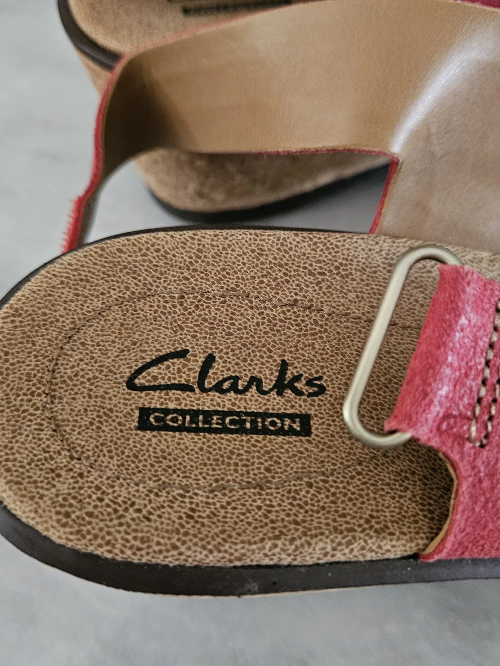 Women’s Clarks Red Cork Wedge Sandals