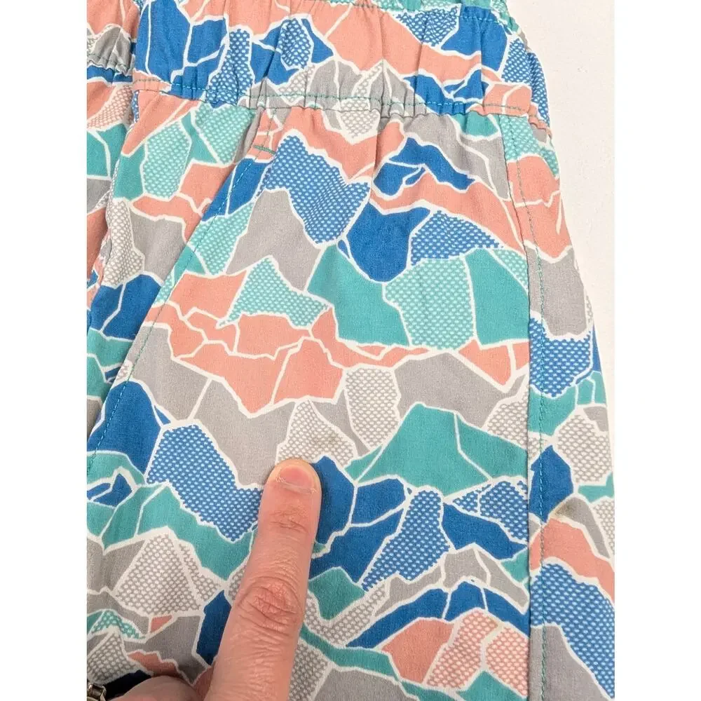 The North Face Men's Medium Mountain Shorts - Blue/Teal/Coral