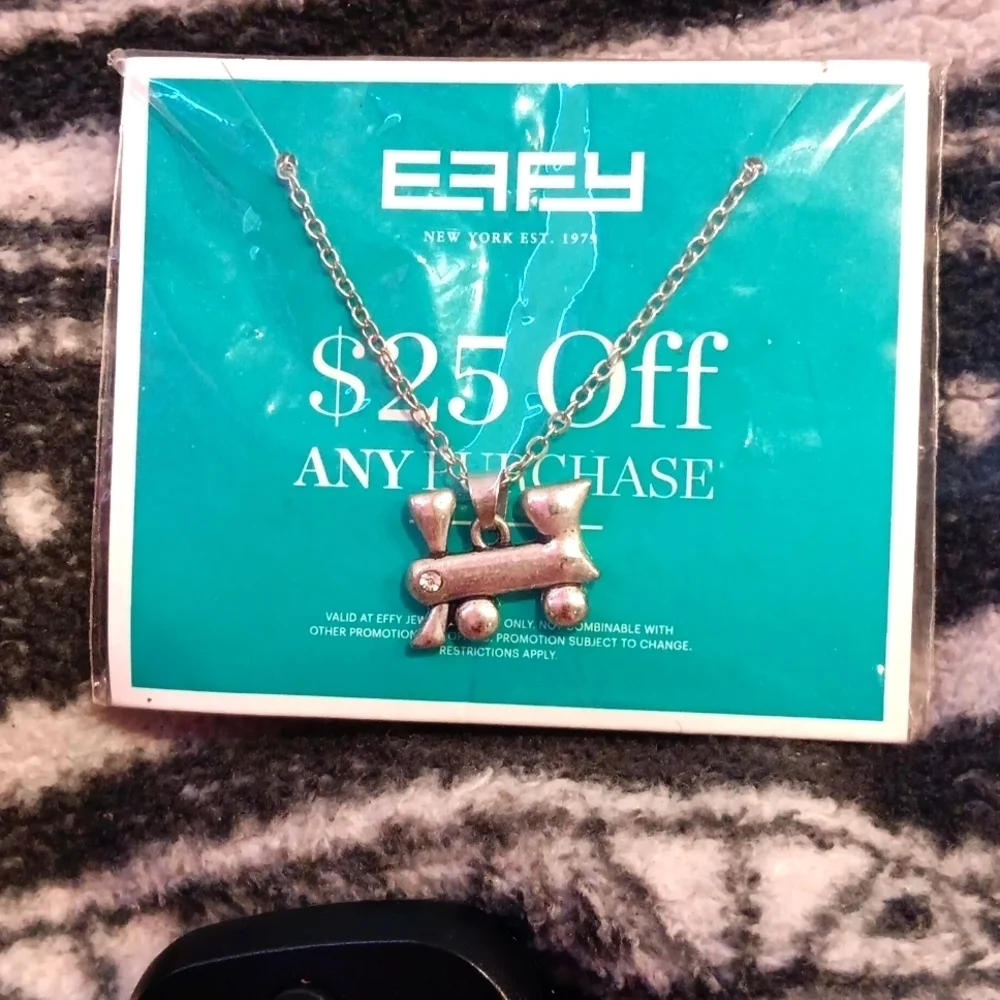 EFFY  necklace with fine chain train new very beautiful silver