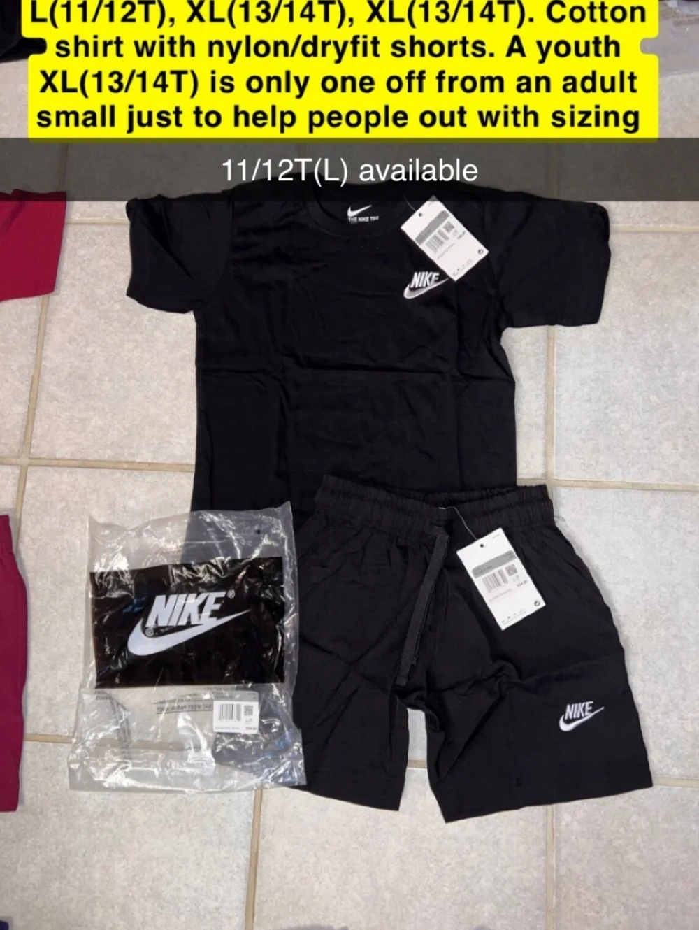 Kids Nike short/shirt set youth XS