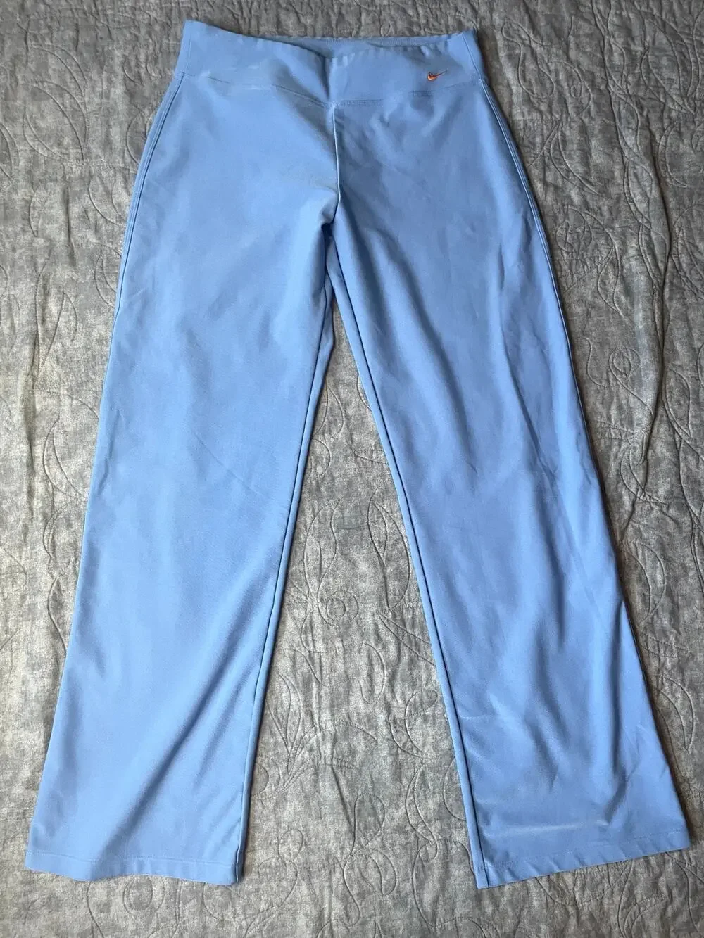 Nike Dri-FIT Sky Blue High-Waisted Wide-Leg Lounge Pants Size Medium