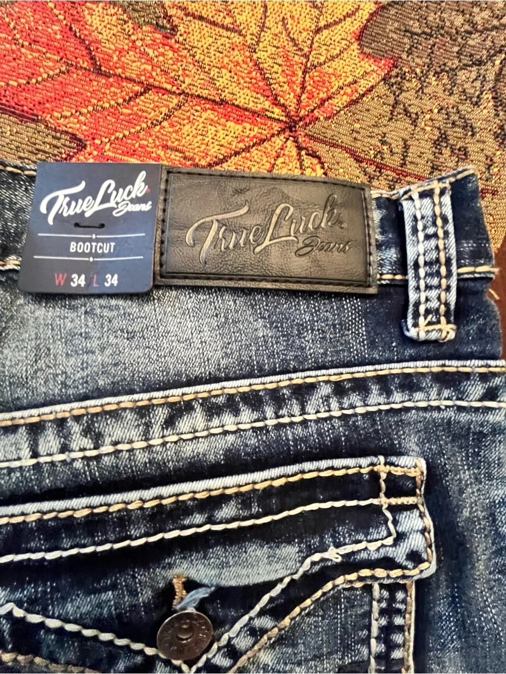 True Luck Men’s Bootcut Jeans — Light Blue Wash NWT