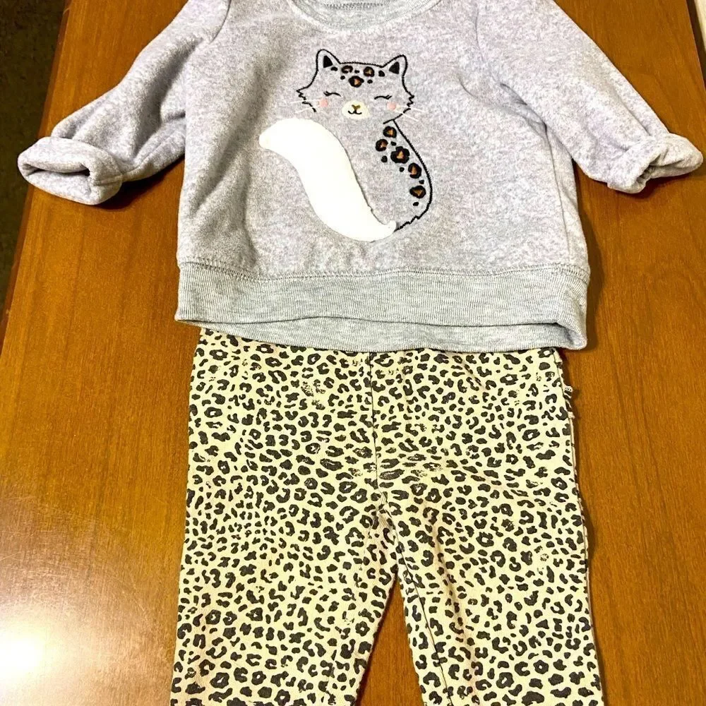 Carters 2 piece long sleeve with pants outfit