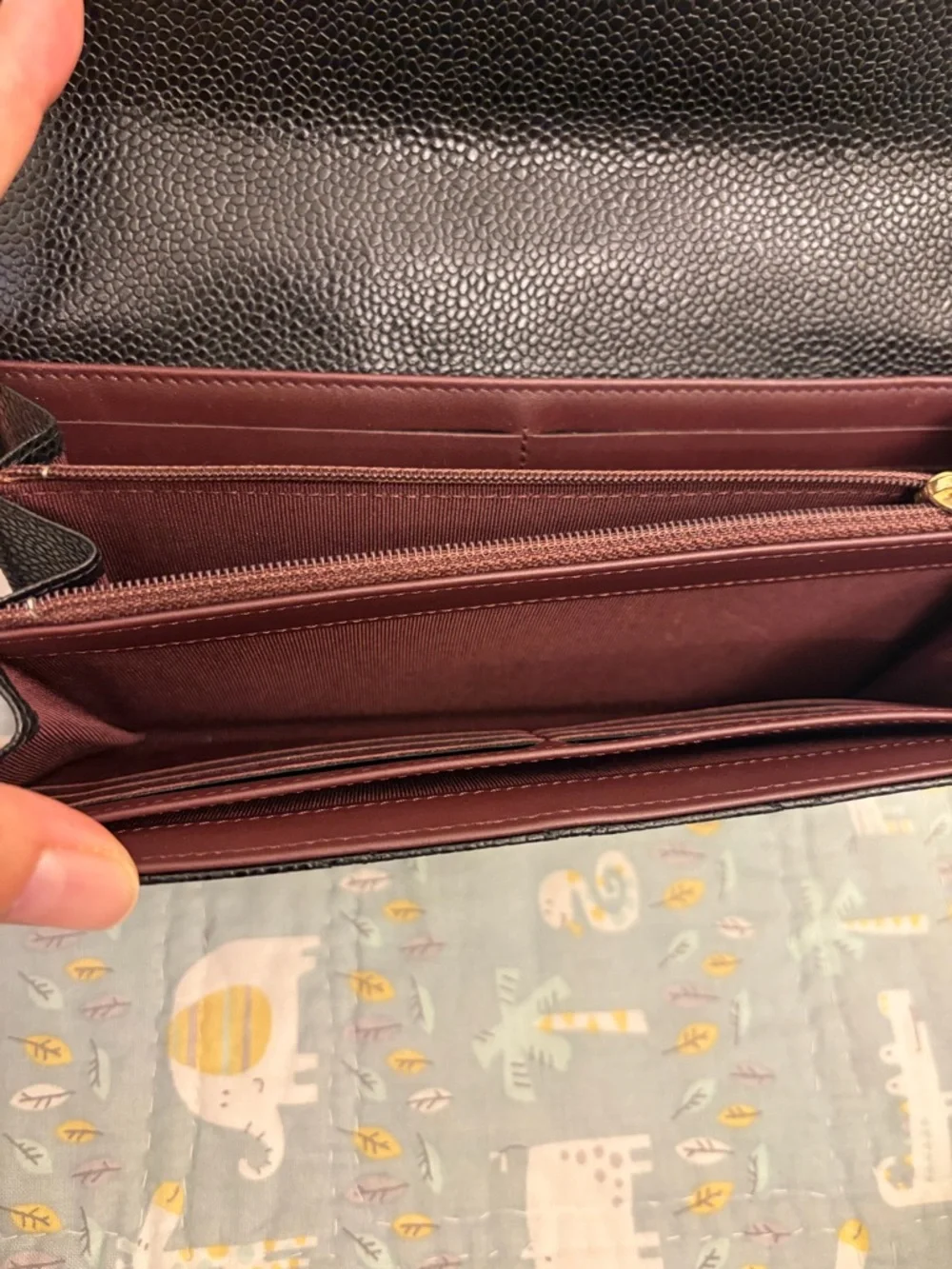 CHANEL caviar wallet