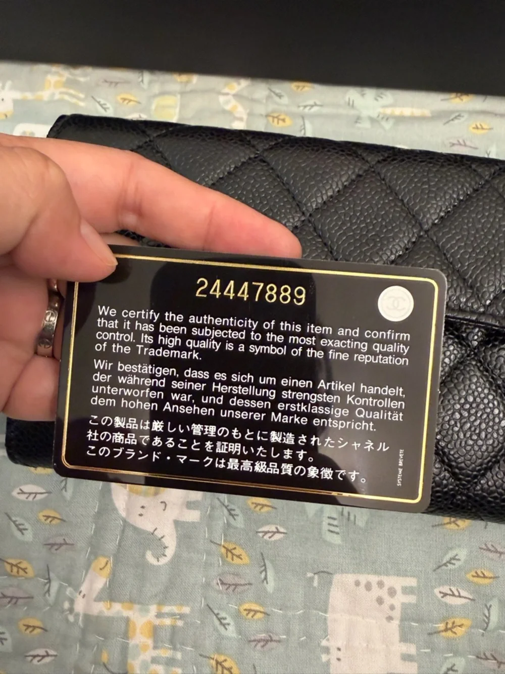 CHANEL caviar wallet