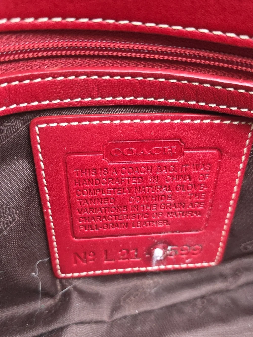 COACH 9599 Vintage Red Leather Legacy West Demi Flap Crossbody EUC