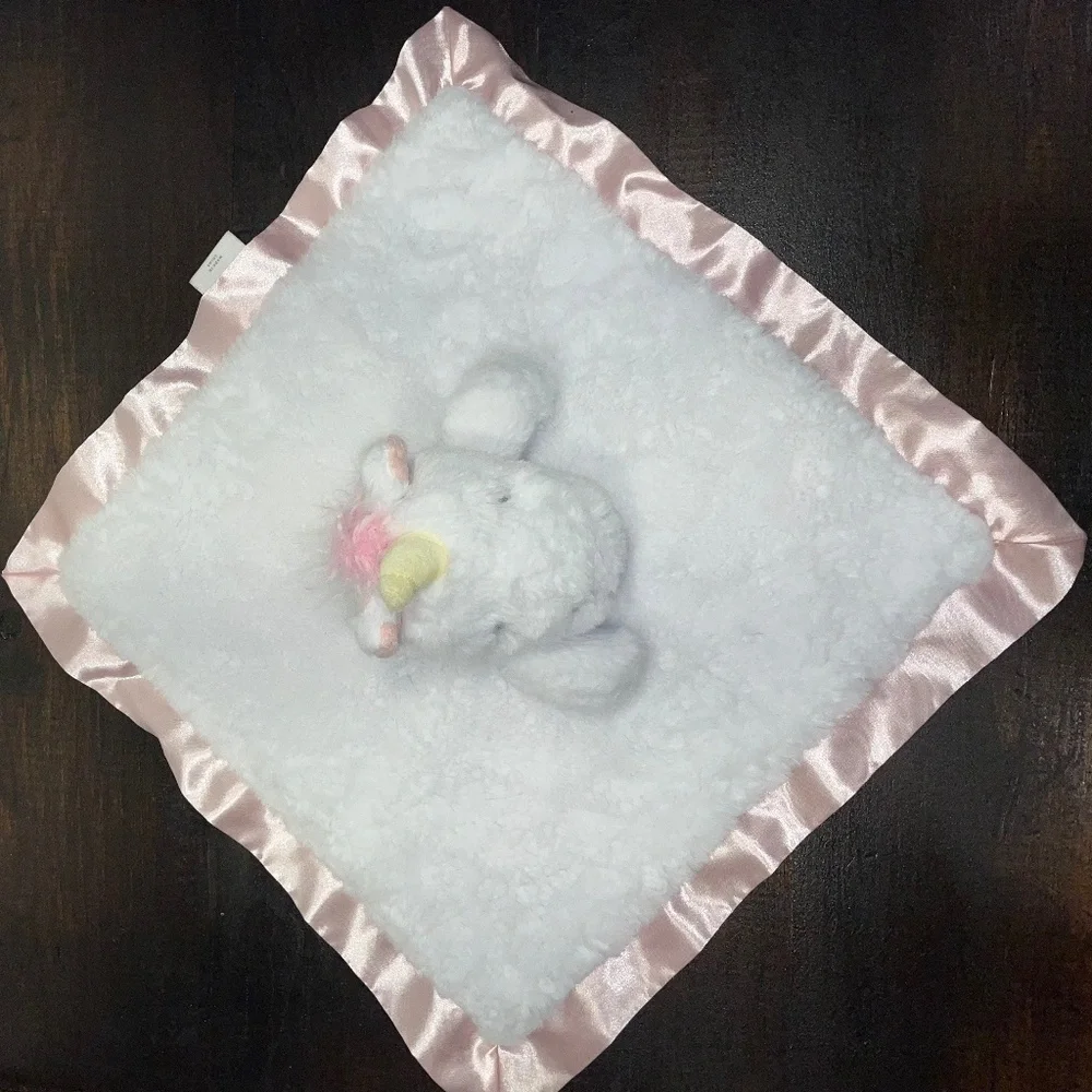 Cloud Island Unicorn Security Blanket Soft Lovey‎ Pink White Satin Target 14”