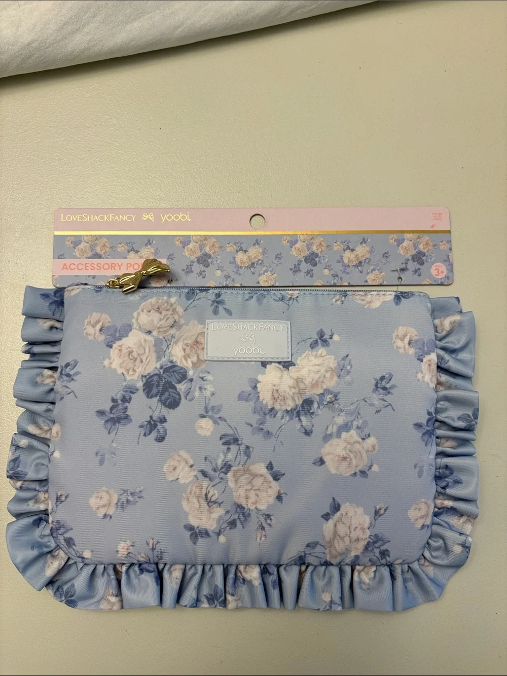 LoveShackFancy X Target - Yoobi Everblooming Rosettes, Flat zip pencil case.