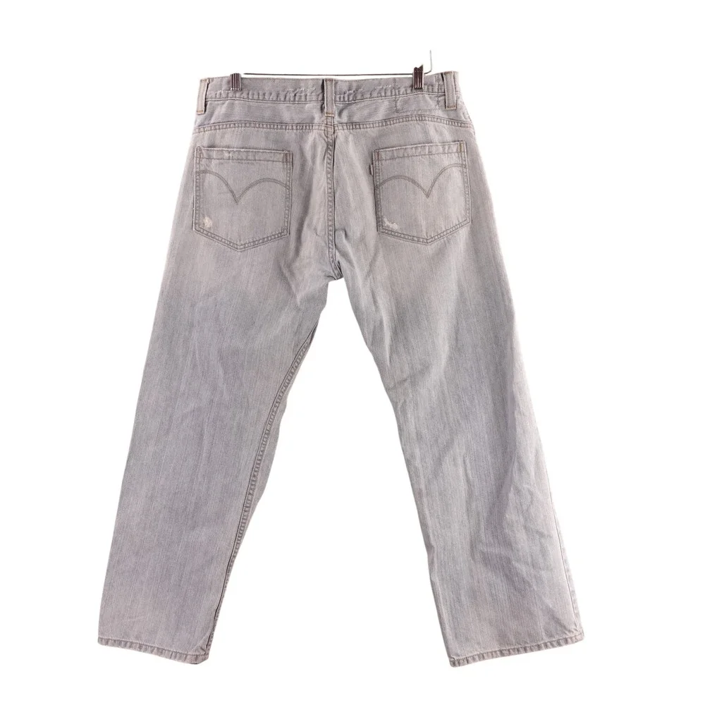 Levis SilverTab True Boot Jeans Mens 36x30 Light Wash Distressed Denim Baggy Y2K