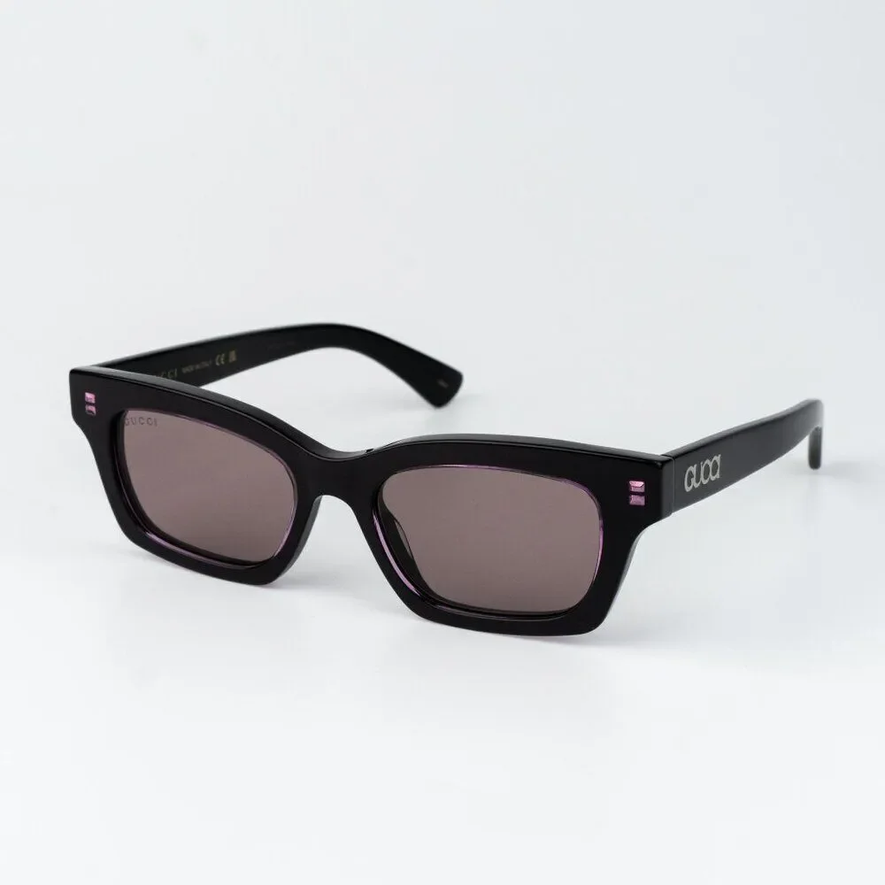 Gucci Women Sunglasses Black Violet Cat Eye GG1790S 003 NEW AUTHENTIC