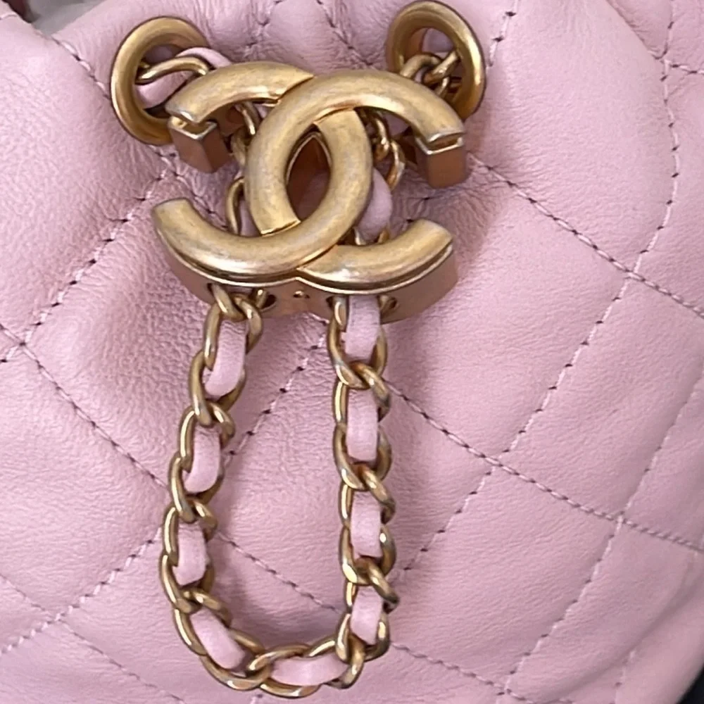 CHANEL lamb leather
