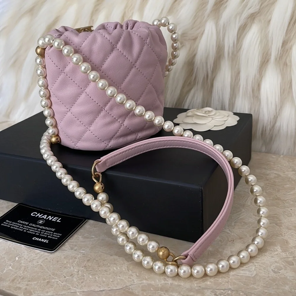 CHANEL lamb leather