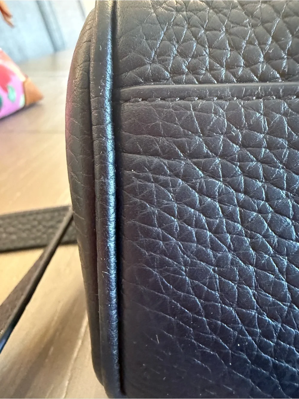 Mulberry Black Pebbled Leather Satchel with Gold Hardware…1 year old