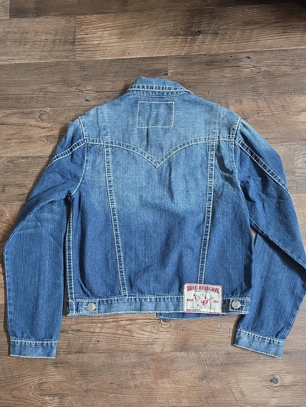 True Religion JIMMY SUPERT Indigo Blue Denim Trucker Jacket