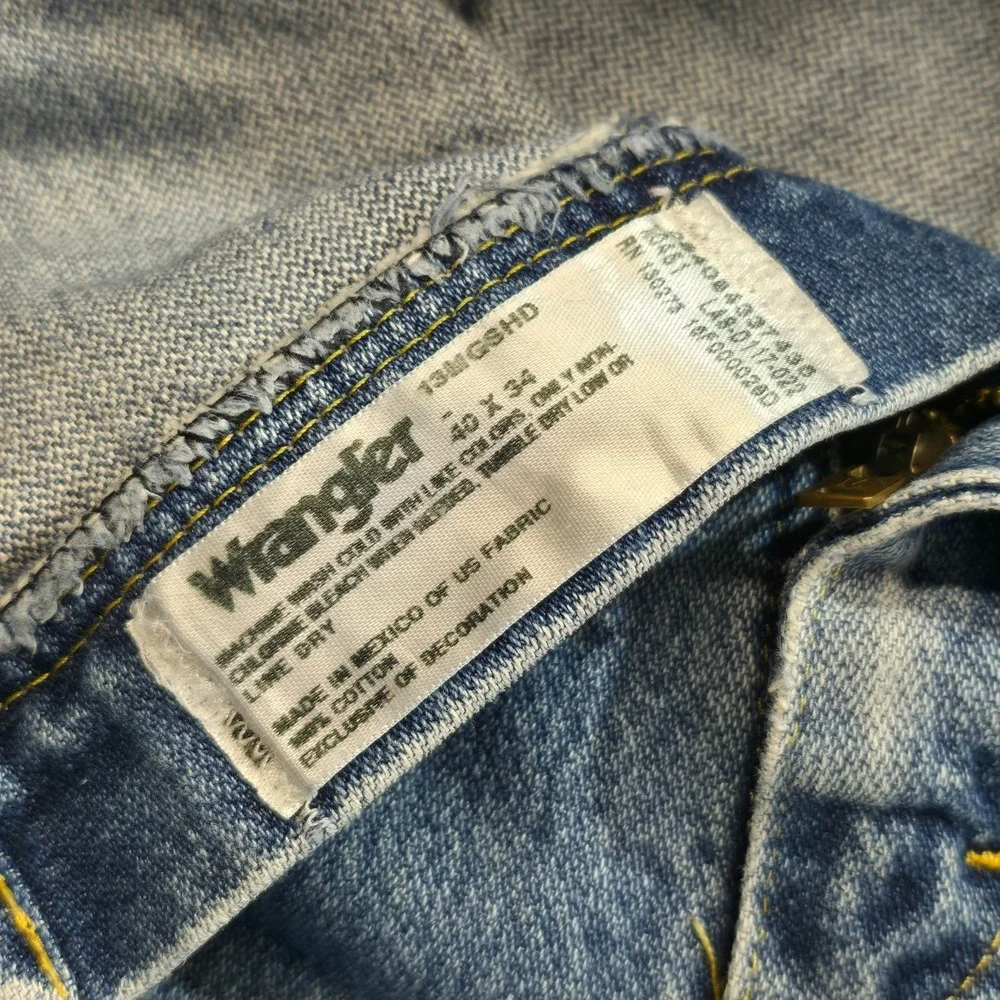 Wrangler George Strait Cowboy Cut 13MGSHD Denim Blue Jeans Size 40x34(38X33.5)‎