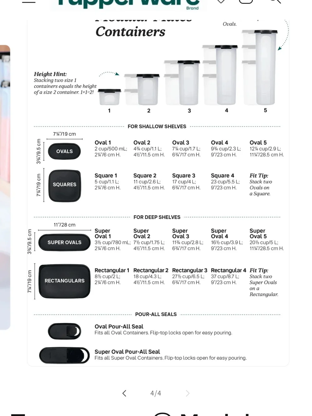 Tupperware storage container