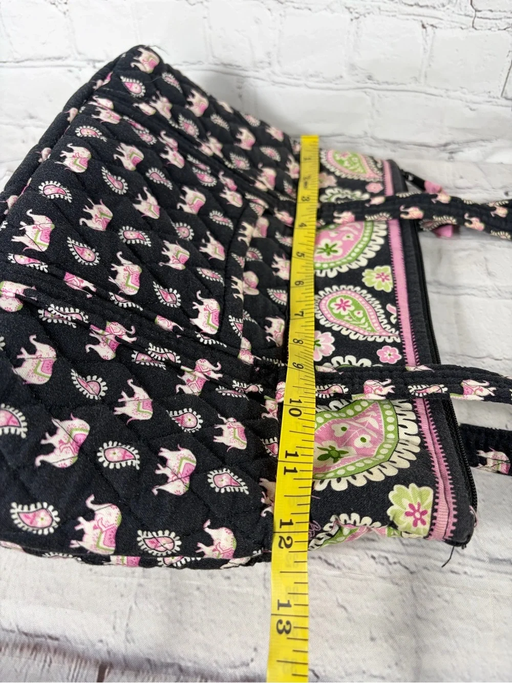 Vera Bradley Pink Elephant Paisley Small Tote Shoulder Bag