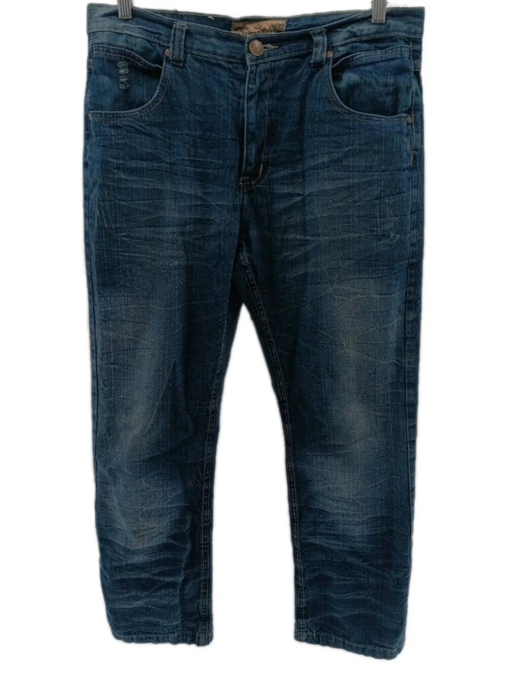 Indigo 30 Jeans Mens Size 34x32 Blue Denim Straight Fit Casual Skater Y2K Pants