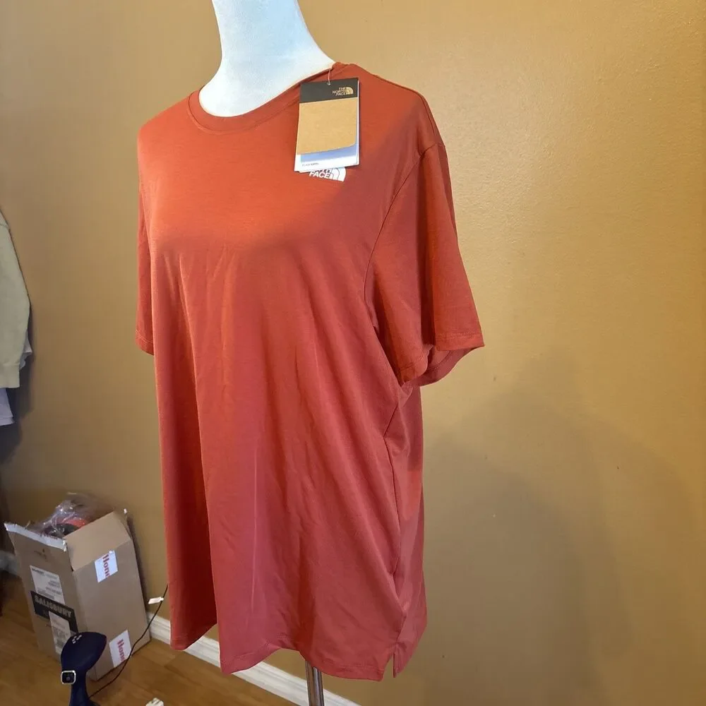 The North Face Men's XL Wander Sun Tee Shirt Orange UPF40 NWT Hiking Pullover