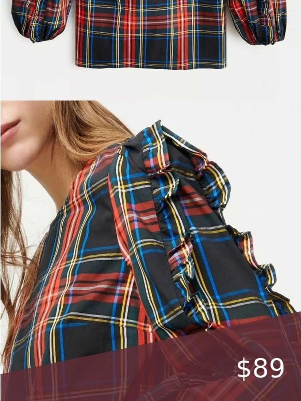 J. Crew plaid blouse