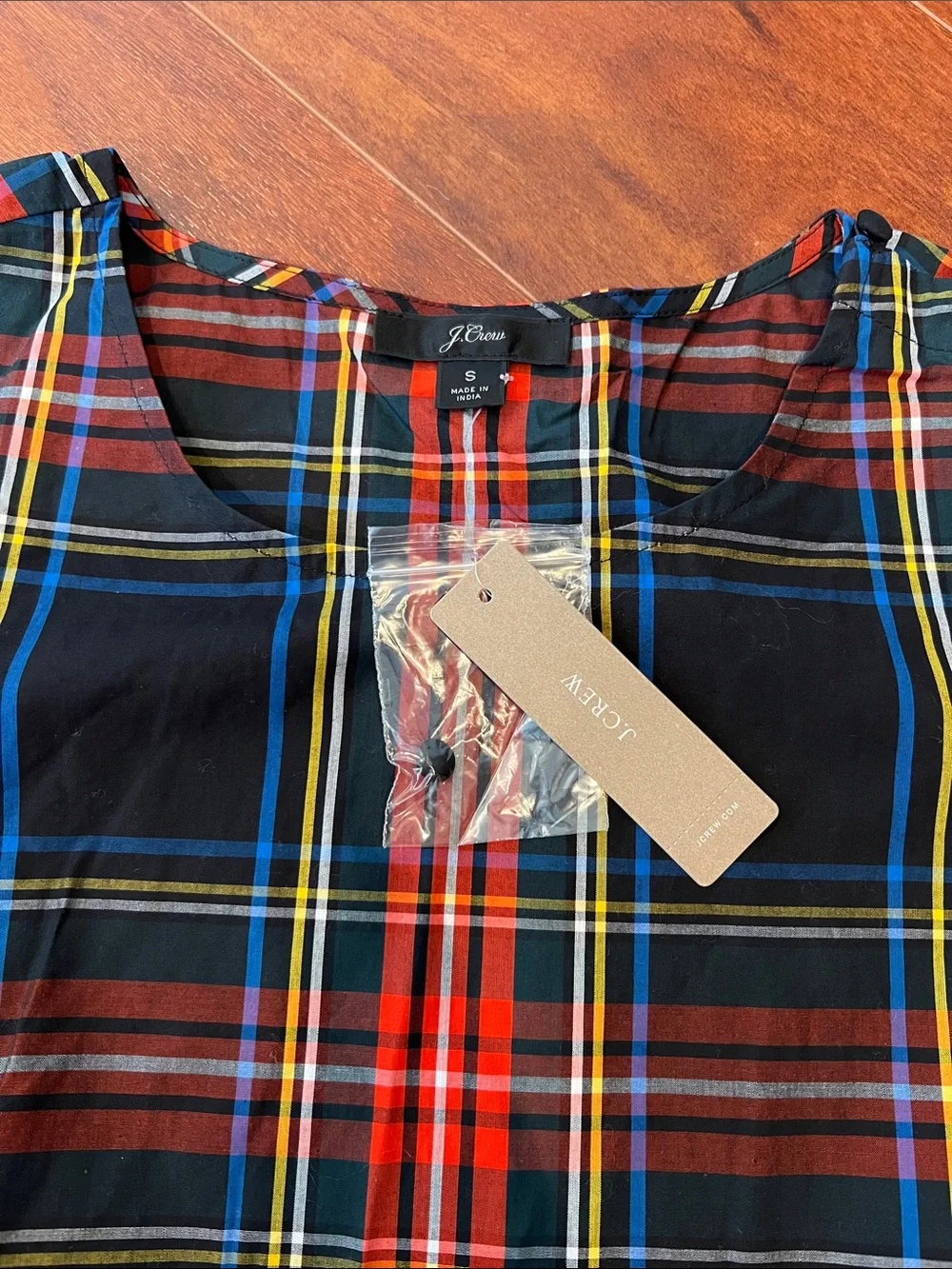 J. Crew plaid blouse