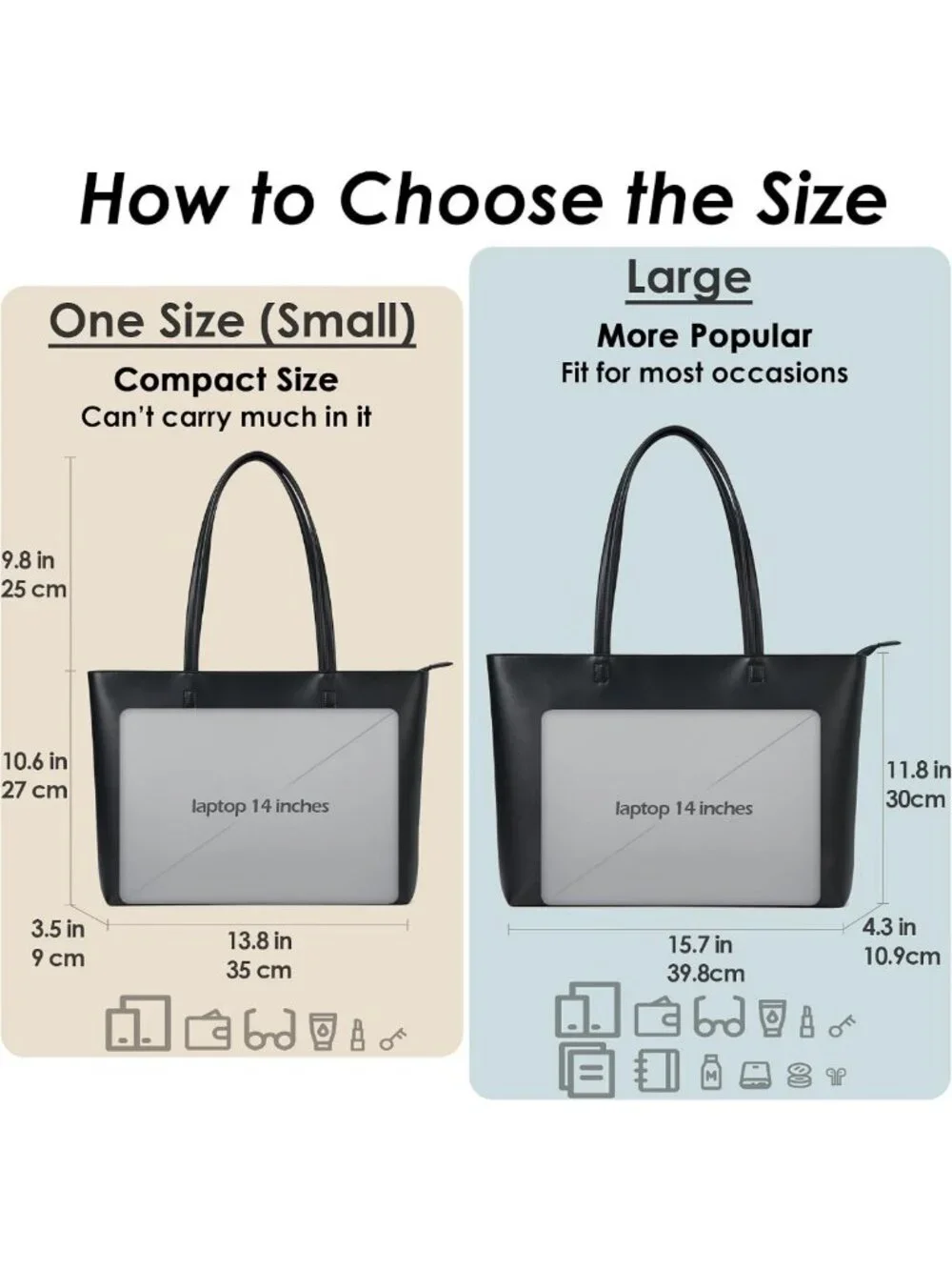 Stylish Faux Leather Tote Bag with Zipper - Versatile Shoulder Satchel for Work