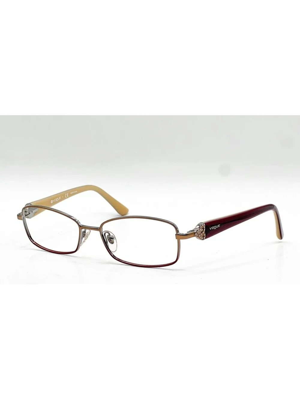 Vogue VO 3845-B 896 Brown Pink Rectangle Authentic Eyeglass Frames 52-16