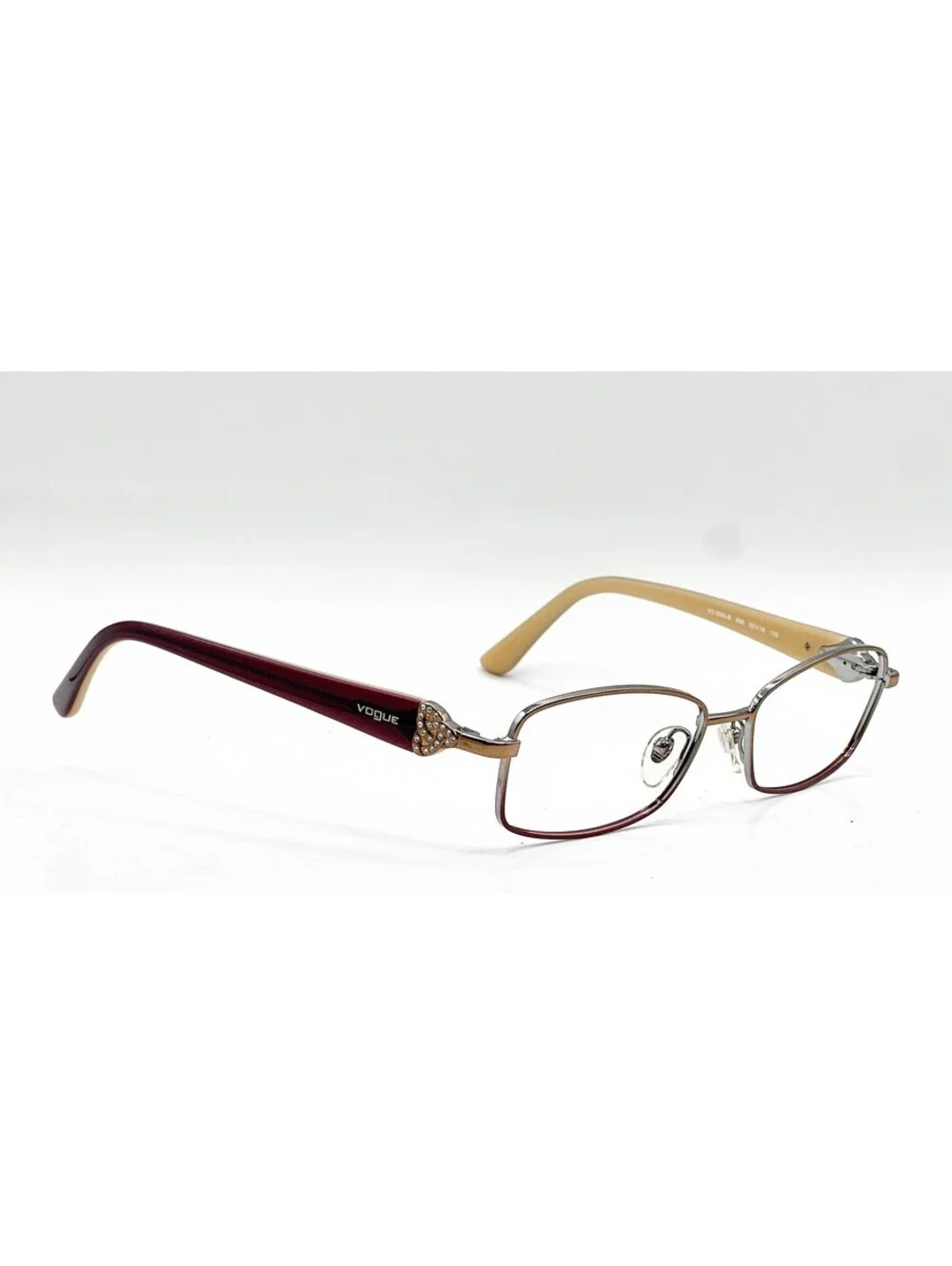 Vogue VO 3845-B 896 Brown Pink Rectangle Authentic Eyeglass Frames 52-16