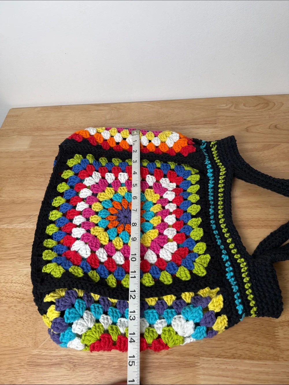 Handmade Crochet Granny Tote Beach Bag Boho