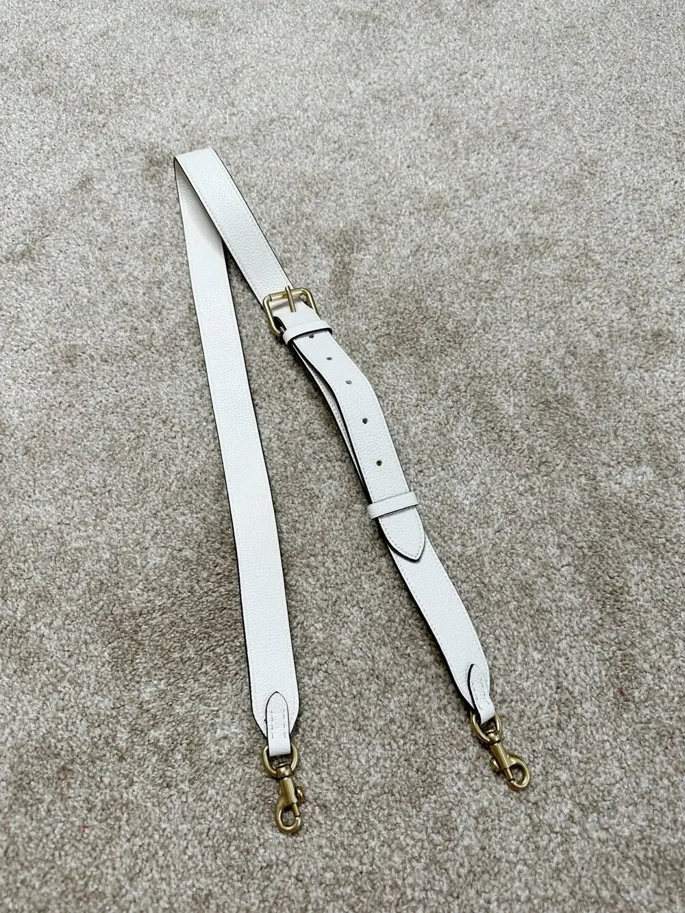Coach Tabby Purse Strap Cream Leather Adjustable