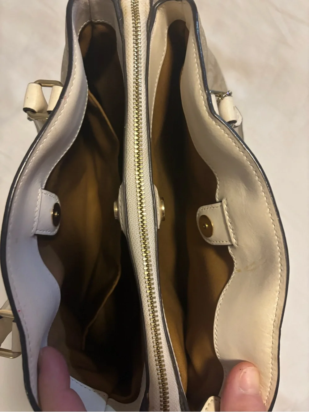 Coach satchel beige