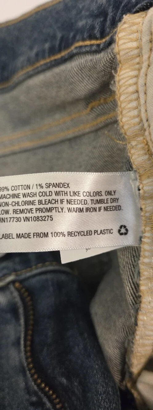 Original Use Men's Distressed Slim Taper Jeans 36x30 Medium Wash Stretch Denim