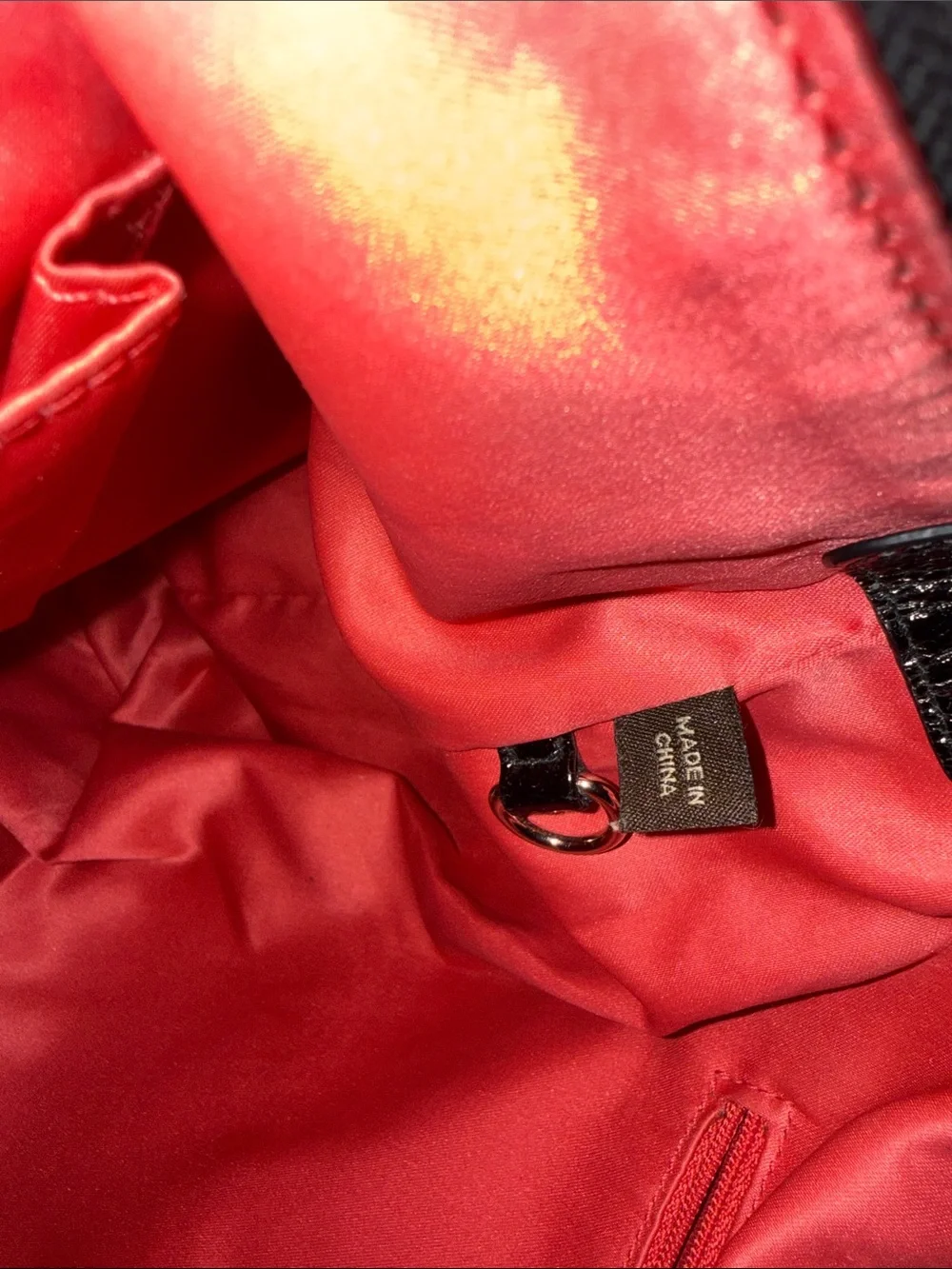 Coach POPPY Black Signature Tote with Pink Sequin Butterfly Charm