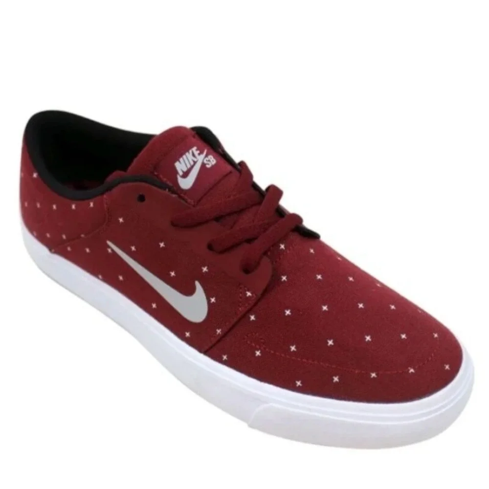 Nike SB Portmore Canvas Premium Sneakers Team Red White‎ Mens 13 UK 12 EU 47.5