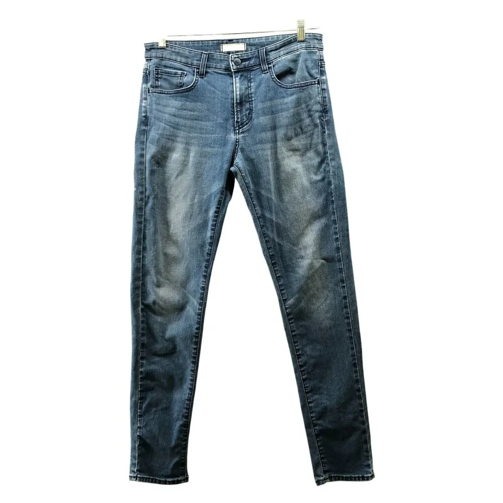 Uniqlo‎ Soft Denim Skinny Jean Mens 30x34 (30x33) Blue Stretch Medium Wash