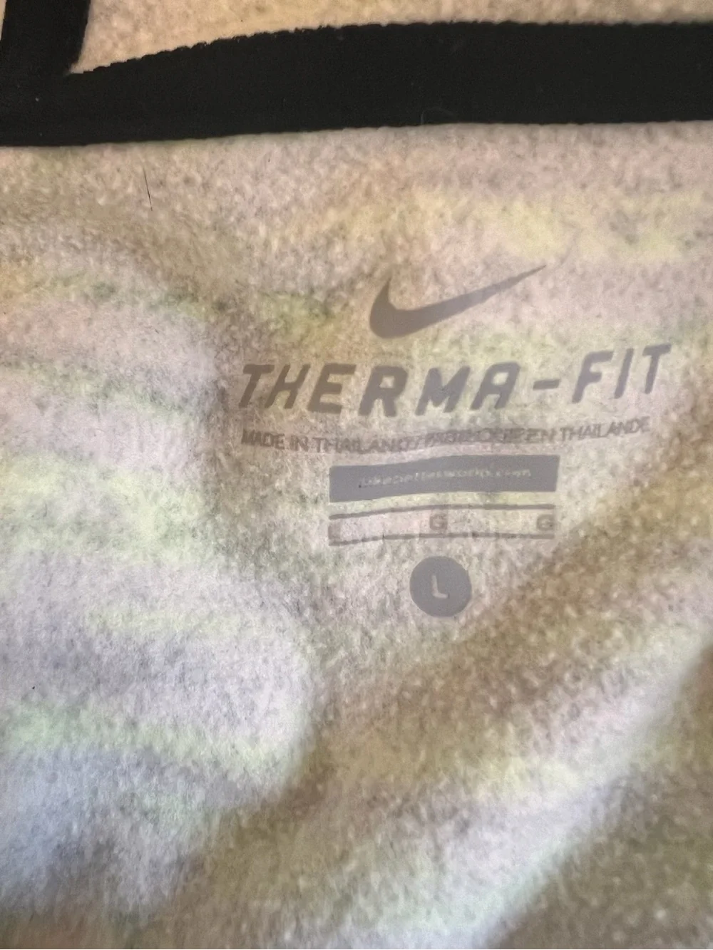 Women’s Hooded Zip Jacket in Black, Gray & Neon Green Nike Thermafit