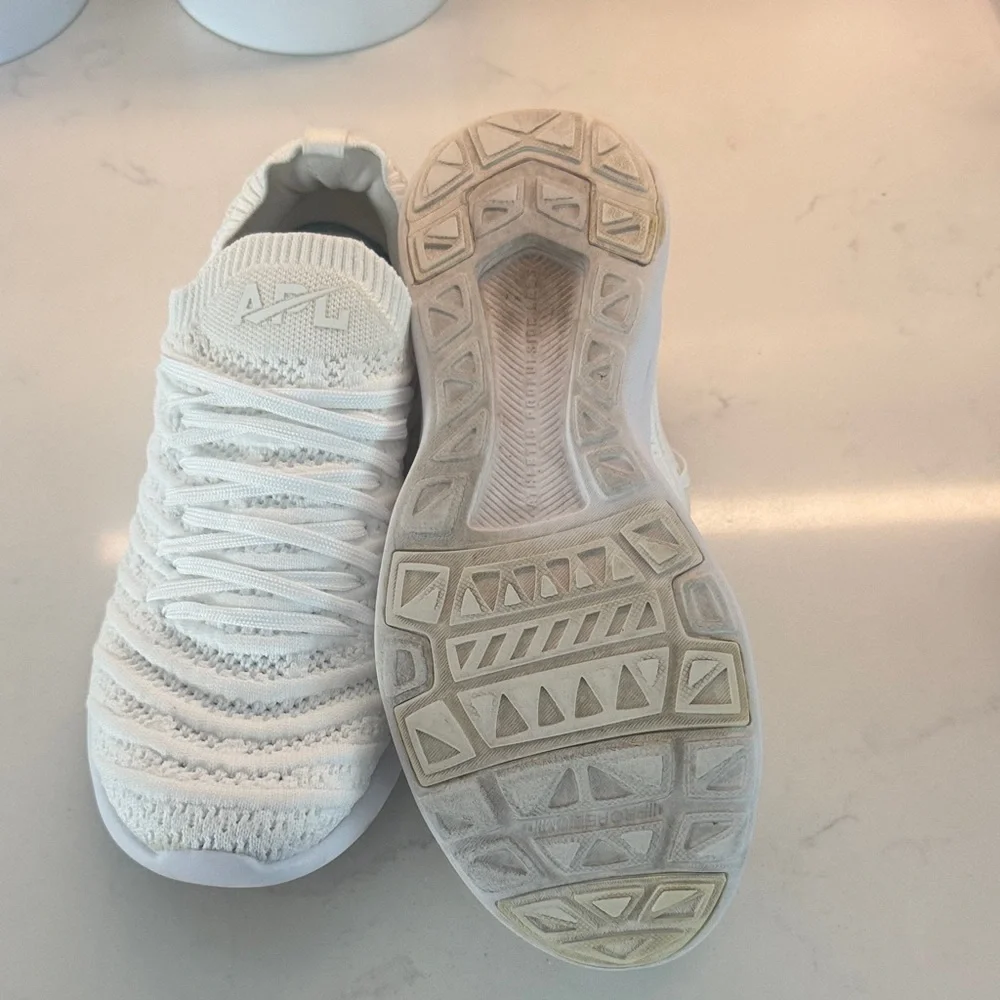 APL Knit Slip-On Sneakers in White