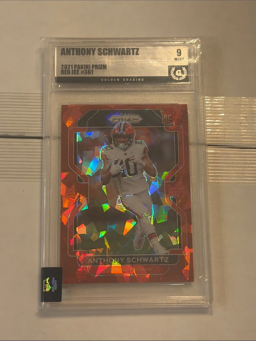 Anthony Schwartz 2021 Red Ice Football Card - Red