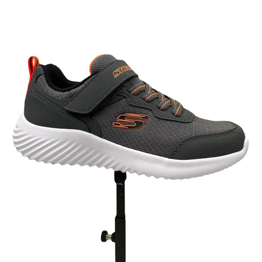 Skechers TechRox Youth Boys Slip on Athletic Sneakers Size 2 Gray Charcoal Shoes
